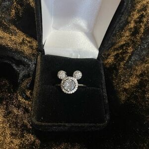 925  Silver Mouse Design Ring for Women with Synthetic Zirconia Stone